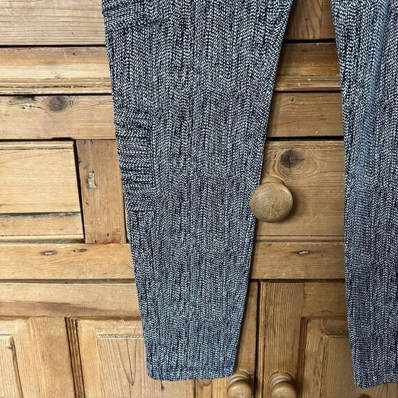 Athleta Leggings Medium Black White Delancey Textured Moto Tight Leggings - Picture 4 of 12